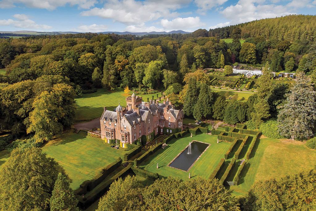 House for sale with a library: Portmore Estate, Peebles, Scottish Borders.