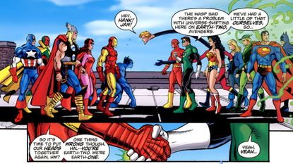 JLA/Avengers #3 art by George P&eacute;rez