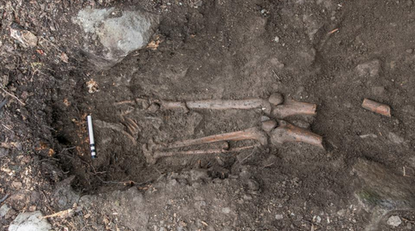 The bones of a medieval teenager, discovered in Co Sligo.