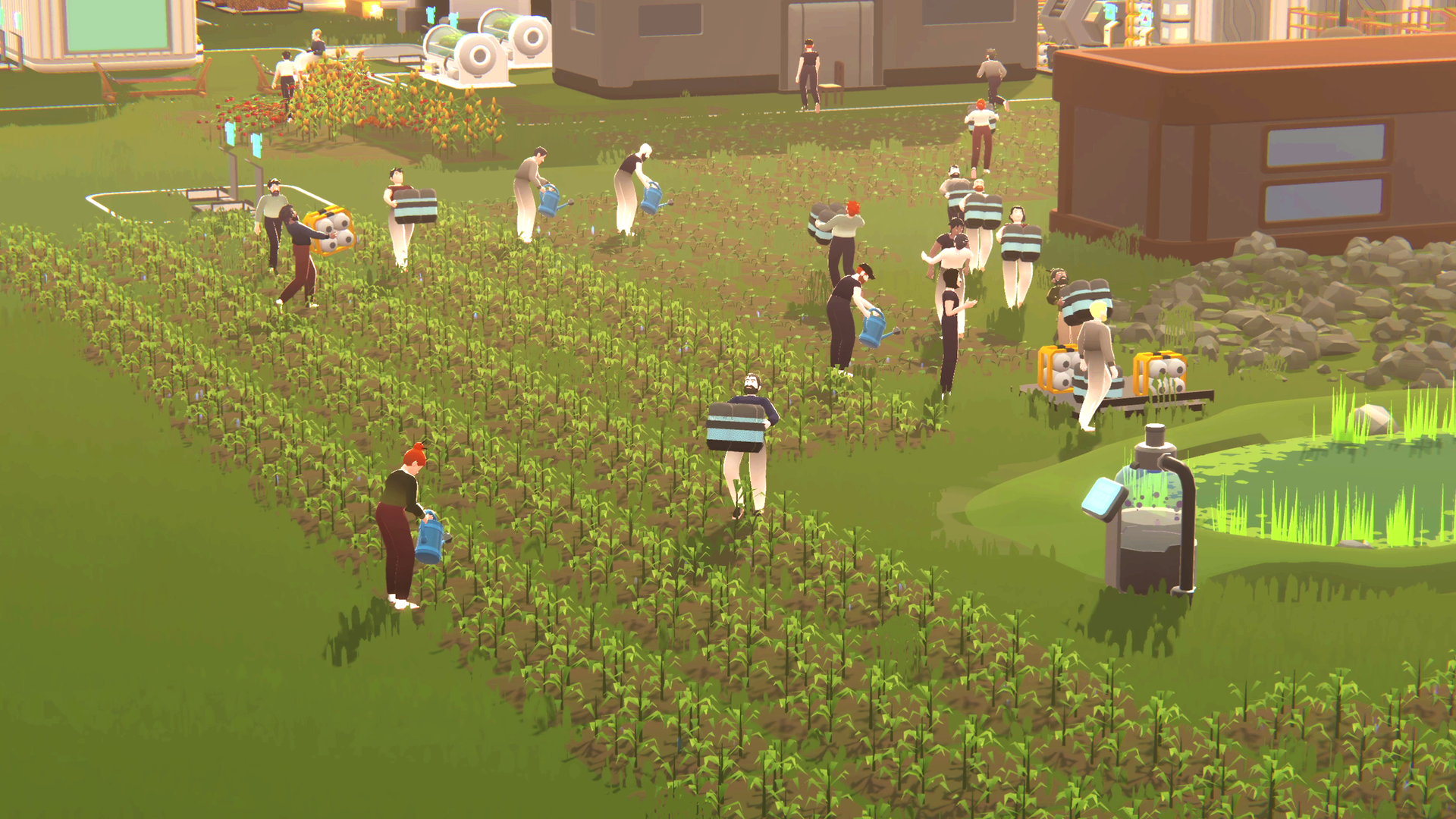 A screenshot from upcoming MMO life simulator Seed.