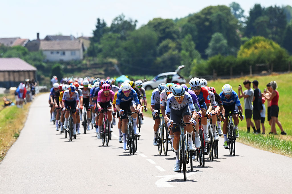 BELFORT, FRANCE - JULY 17: Quinten Hermans of Belgium and Team Pinarello Q36.5 Pro Cycling attacks during the 113th Tour de France 2026, Stage 13 a 205.8km stage from Dole to Belfort / #UCIWT / on July 17, 2026 in Belfort, France. (Photo by Tim de Waele/Getty Images)