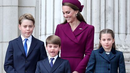 Kate Middleton with Prince George, Prince Louis and Princess Charlotte