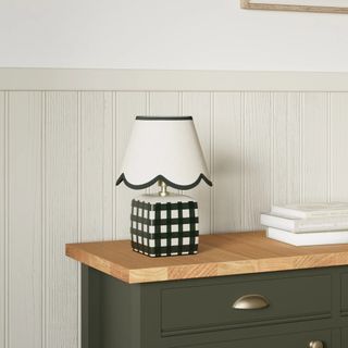M&S Kirsten ceramic table lamp green