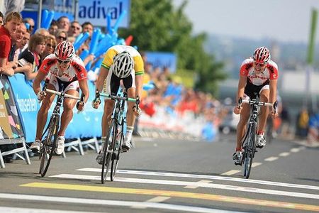 Australian Jack Bobridge wins the sprint Photo ©: Florian & Susanne Schaaf/www.cyclingpictures.de