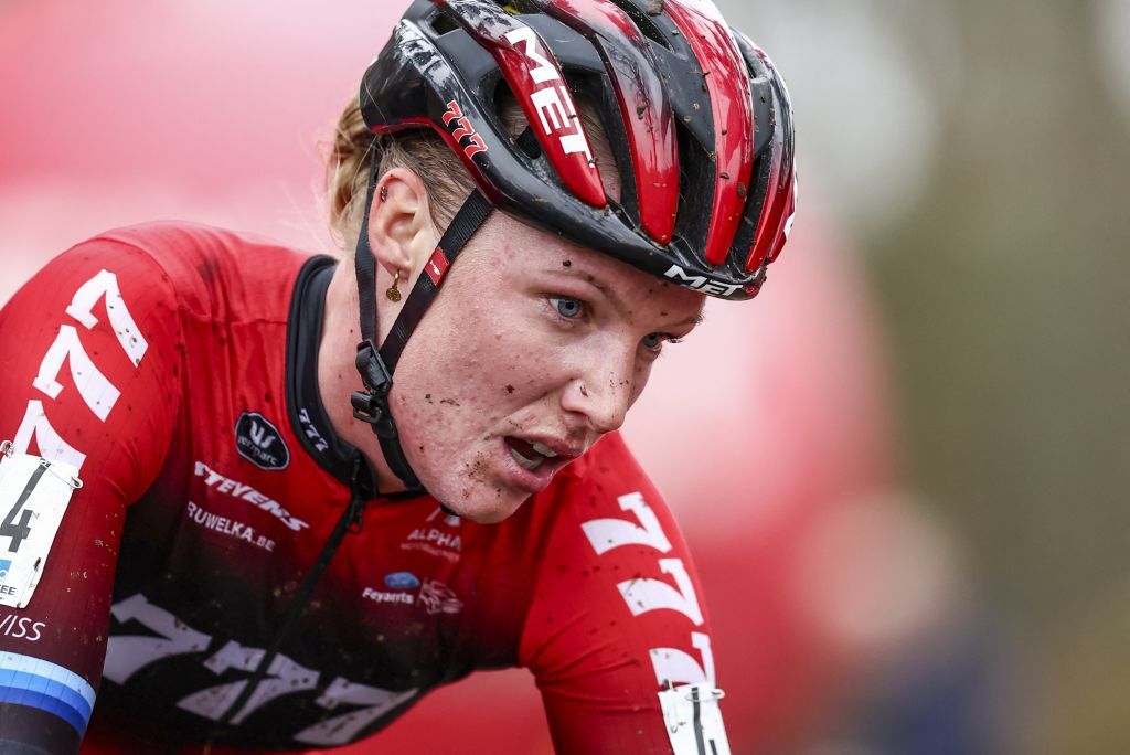 Annemarie Worst (Cyclocross Reds) finished third at X2O Trofee Herentals