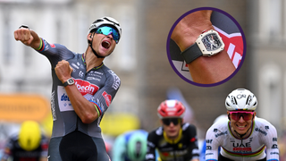 Mathieu van der Poel wearing a fancy watch