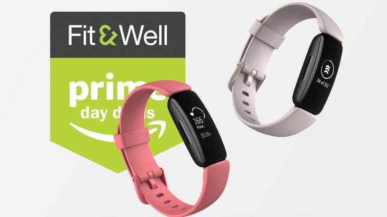 Two Fitbit Inspire 2 models in pink and white