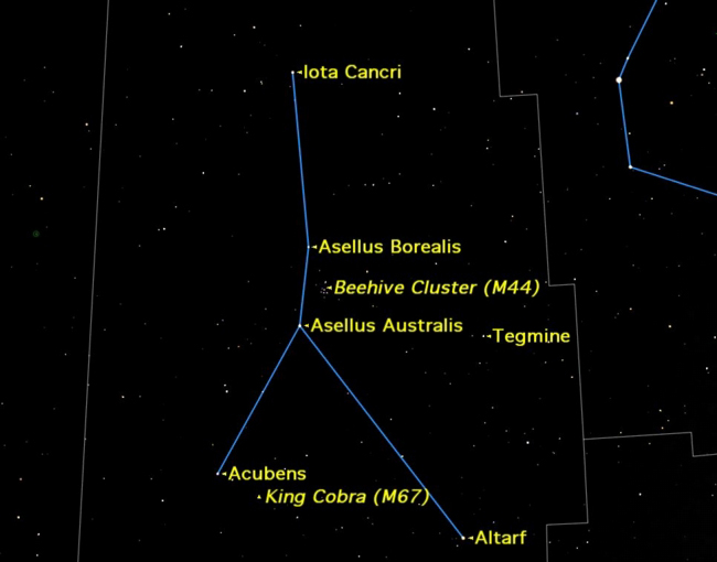 Celestial Gems on View in Zodiac s Cancer Constellation Space