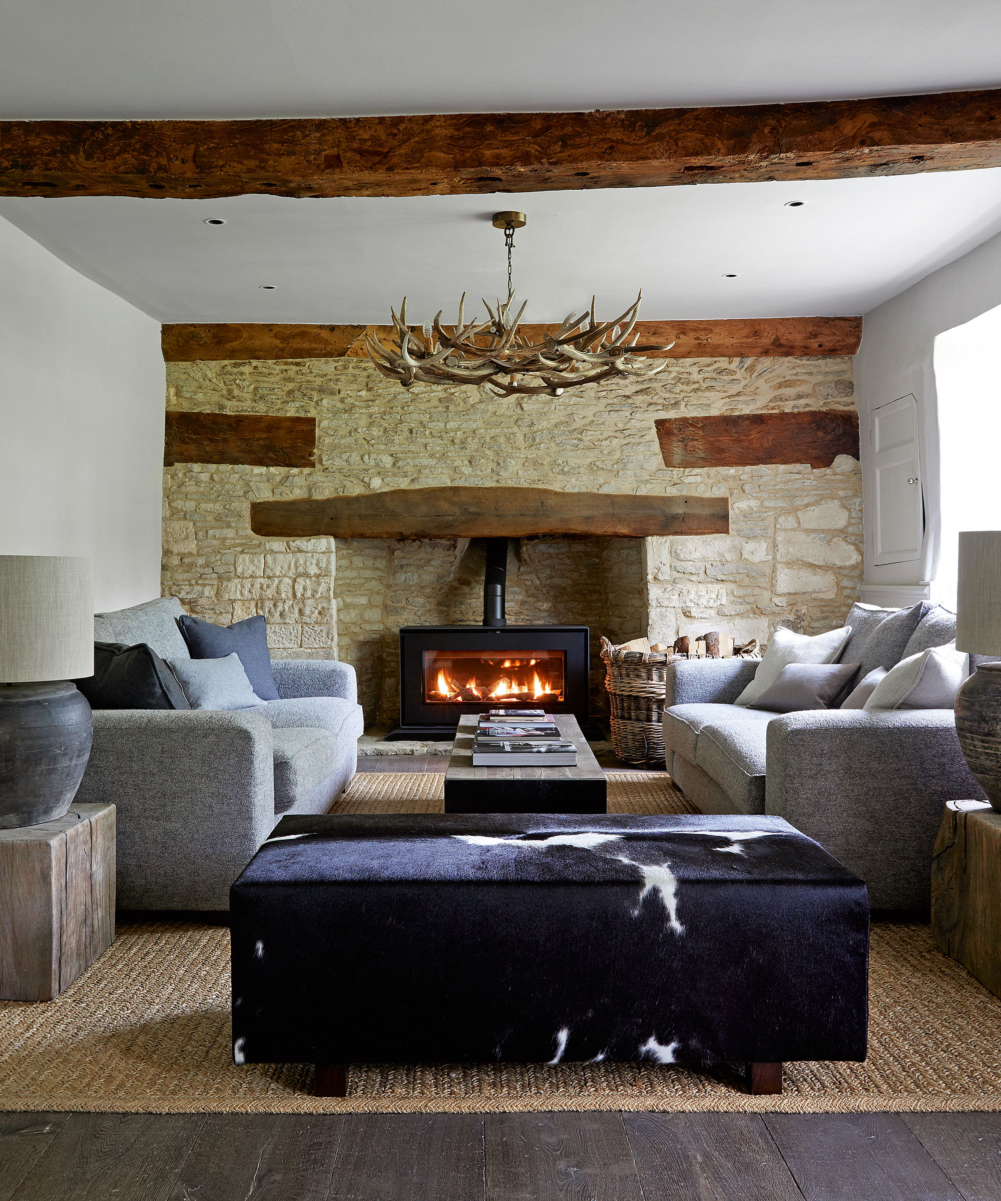 This Cotswolds manor house has a chalet-inspired interior with a twist