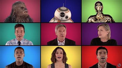 The cast of Star Wars joins Jimmy Fallon in singing Star Wars theme songs