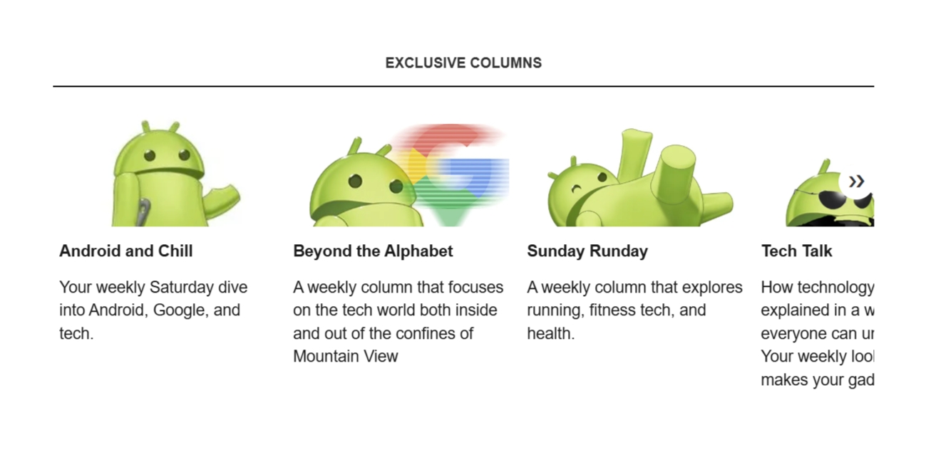 A list of some Android Central columns