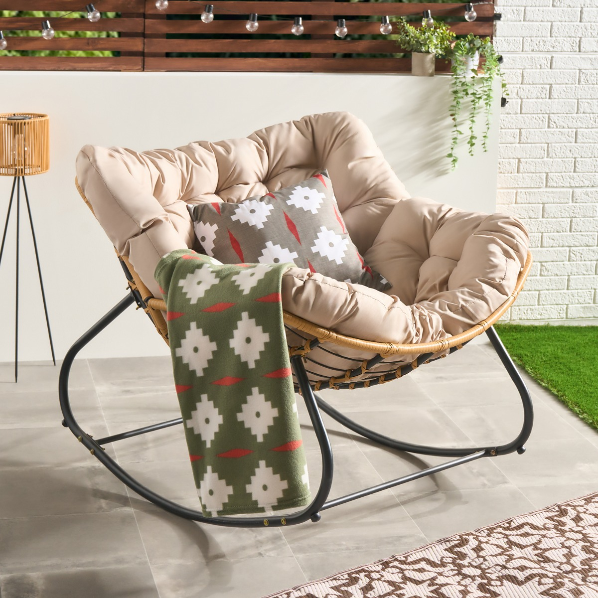 Ohs Bali Outdoor Rocking Chair - Natural