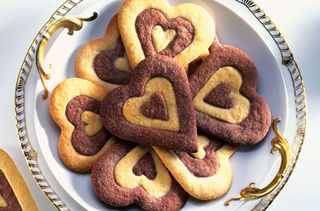 Mary Berry’s two-tone heart biscuits
