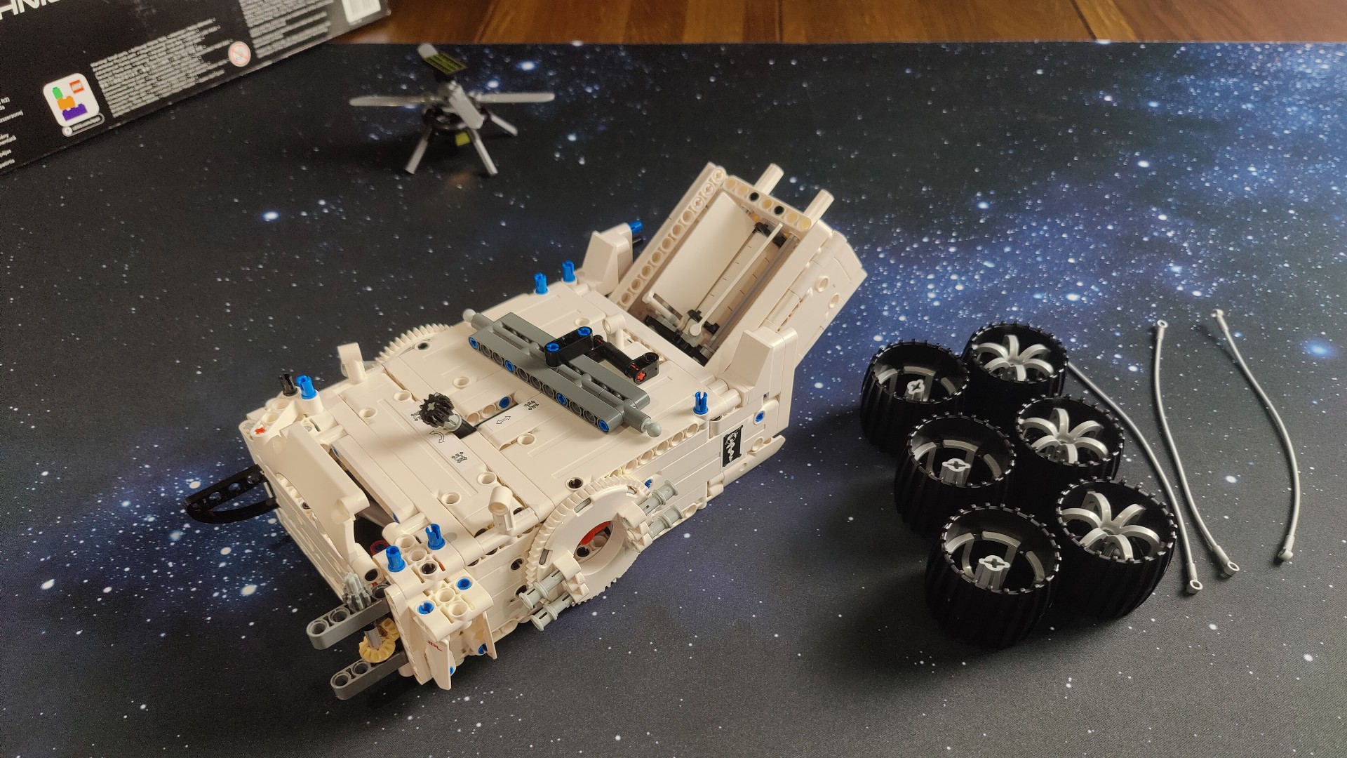 Photo of the Lego NASA Mars Rover Perseverance being built.