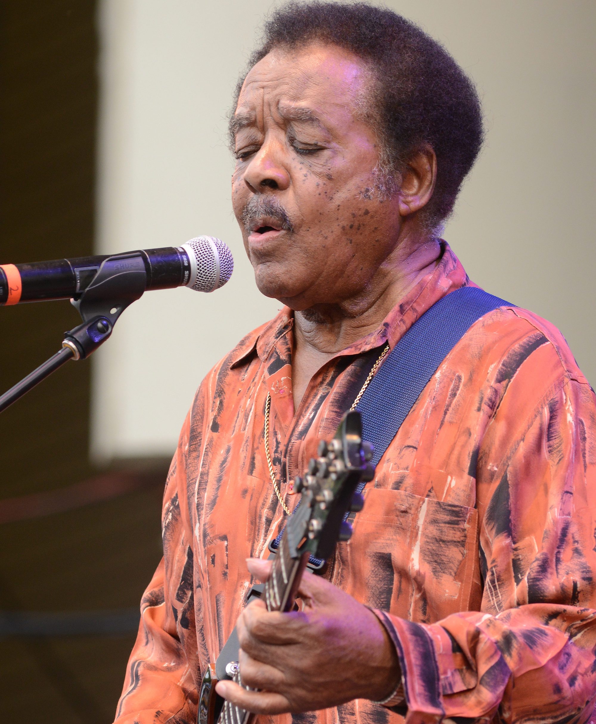 Jimmy Johnson performs onstage at the Chicago Blues Festival in Chicago, Illinois on June 9, 2013