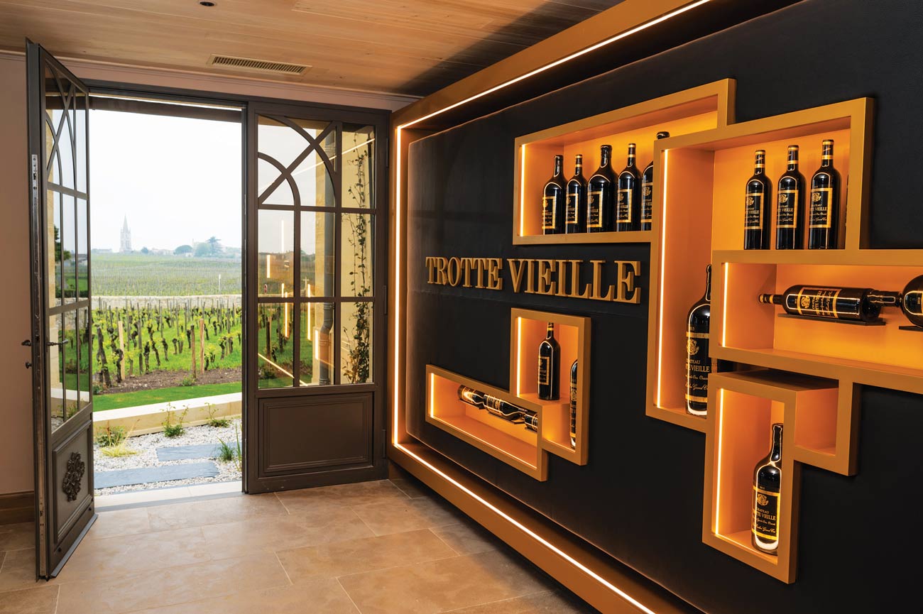 The view from the ch&amp;acirc;teau west towards the town of St-Emilion.