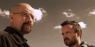 From left to right: Bryan Cranston and Aaron Paul