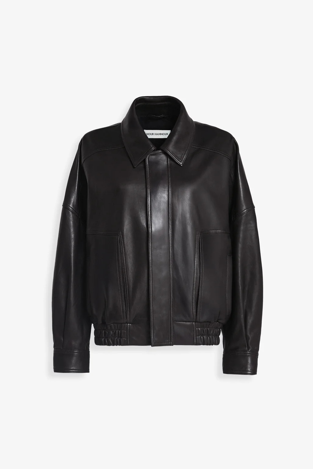 Brown leather jacket