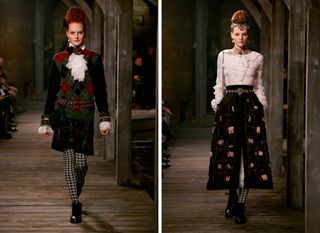Karl Lagerfeld whisked guests away on a higland fling that saw tweeds and tartan