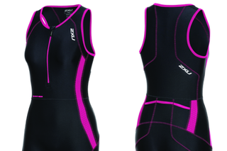 Front zip on the dhb triathlon suit is practical and allows for added ventilation