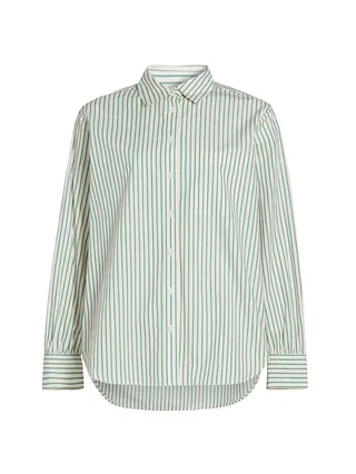 Borrowed Stripe Cotton Oversized Shirt