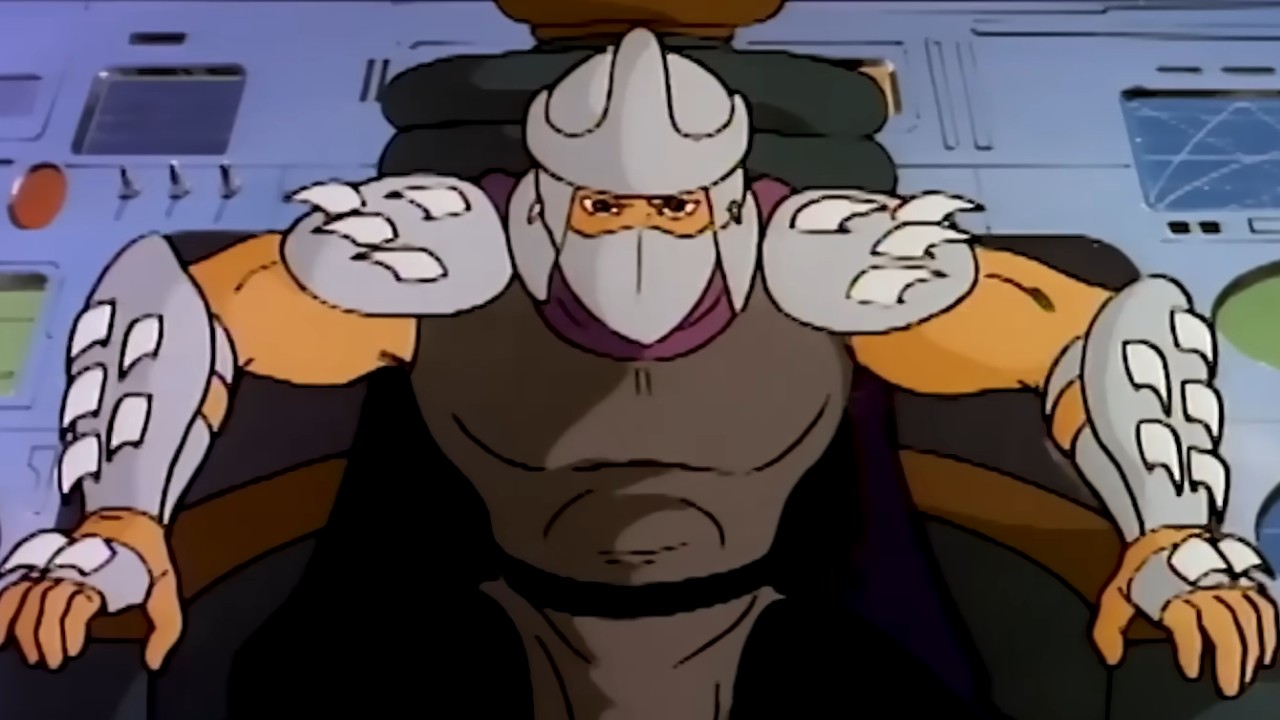 Shredder (James Avery)talking to his henchmen on Teenage Mutant Ninja Turtles