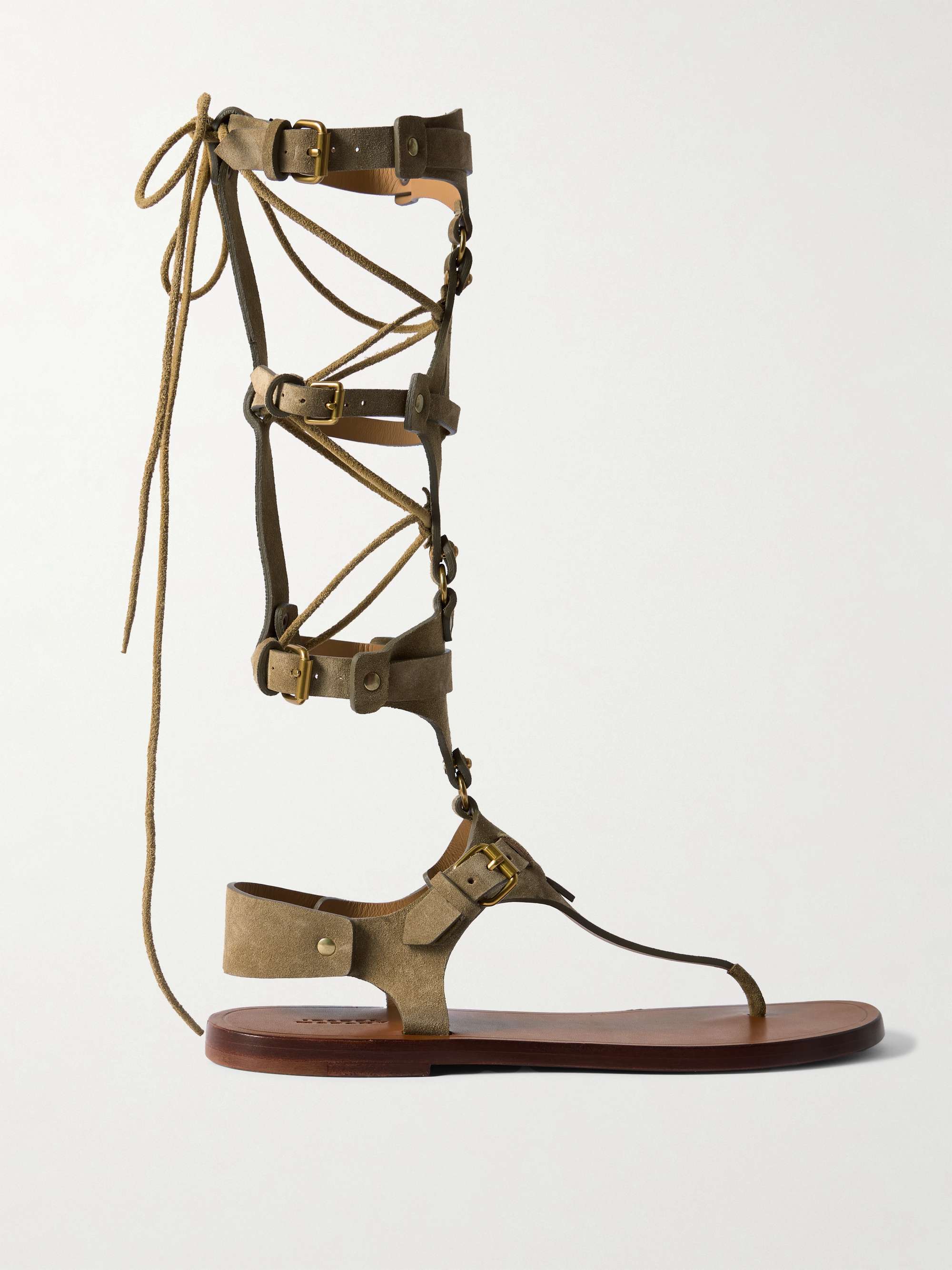 Nensi Tie-Detailed Leather Sandals