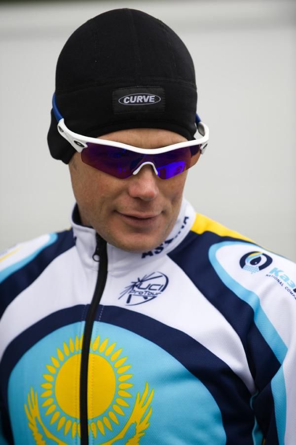 Chris Horner gets ready to ride.