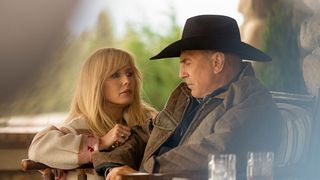 Kelly Reilly as Beth and Kevin Costner as John Dutton in Yellowstone season 5