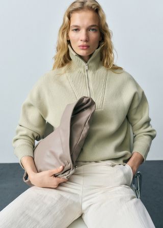 Wool-Blend Sweater With Zip - Women | Mango United Kingdom