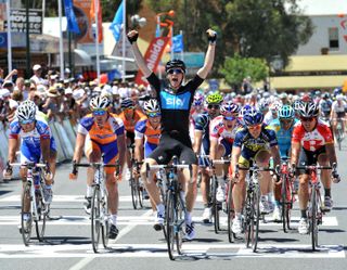 Ben Swift wins, Tour Down Under 2011, stage two