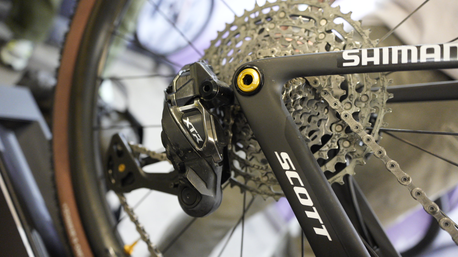 close up details of expensive bikes