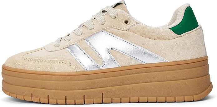 LUCKY STEP, Platform Gum Thick Sole Fashion Sneakers