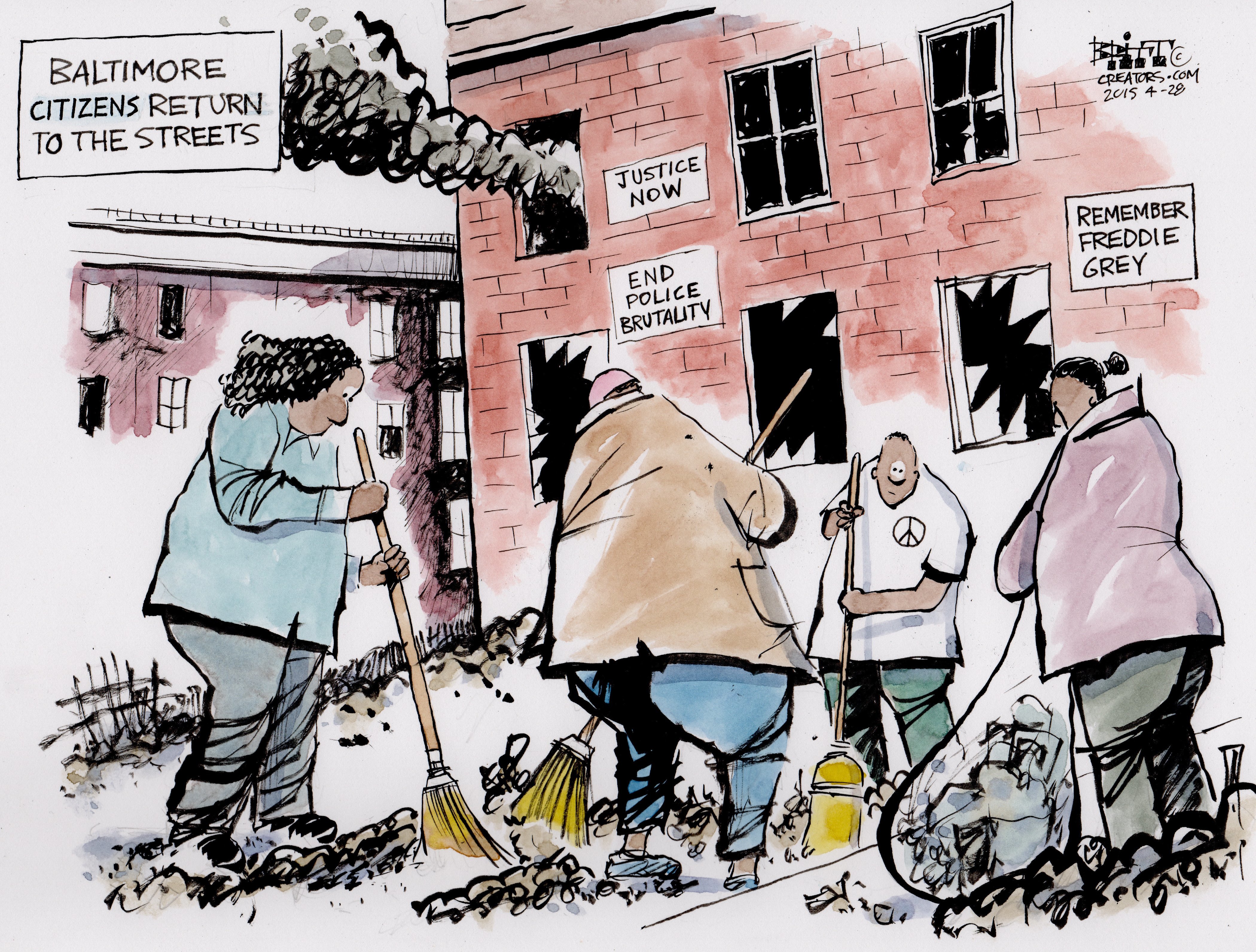 Editorial cartoon U.S. Baltimore