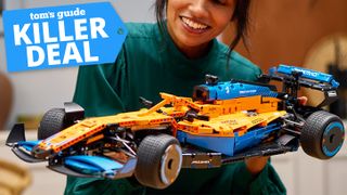 A papaya McLaren Lego set