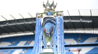 Premier League trophy at the Etihad Stadium Premier League 2024/25 fixtures