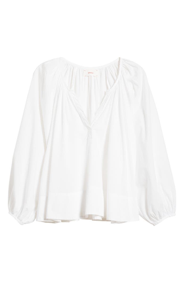 Harris Solid Cotton Peasant Top