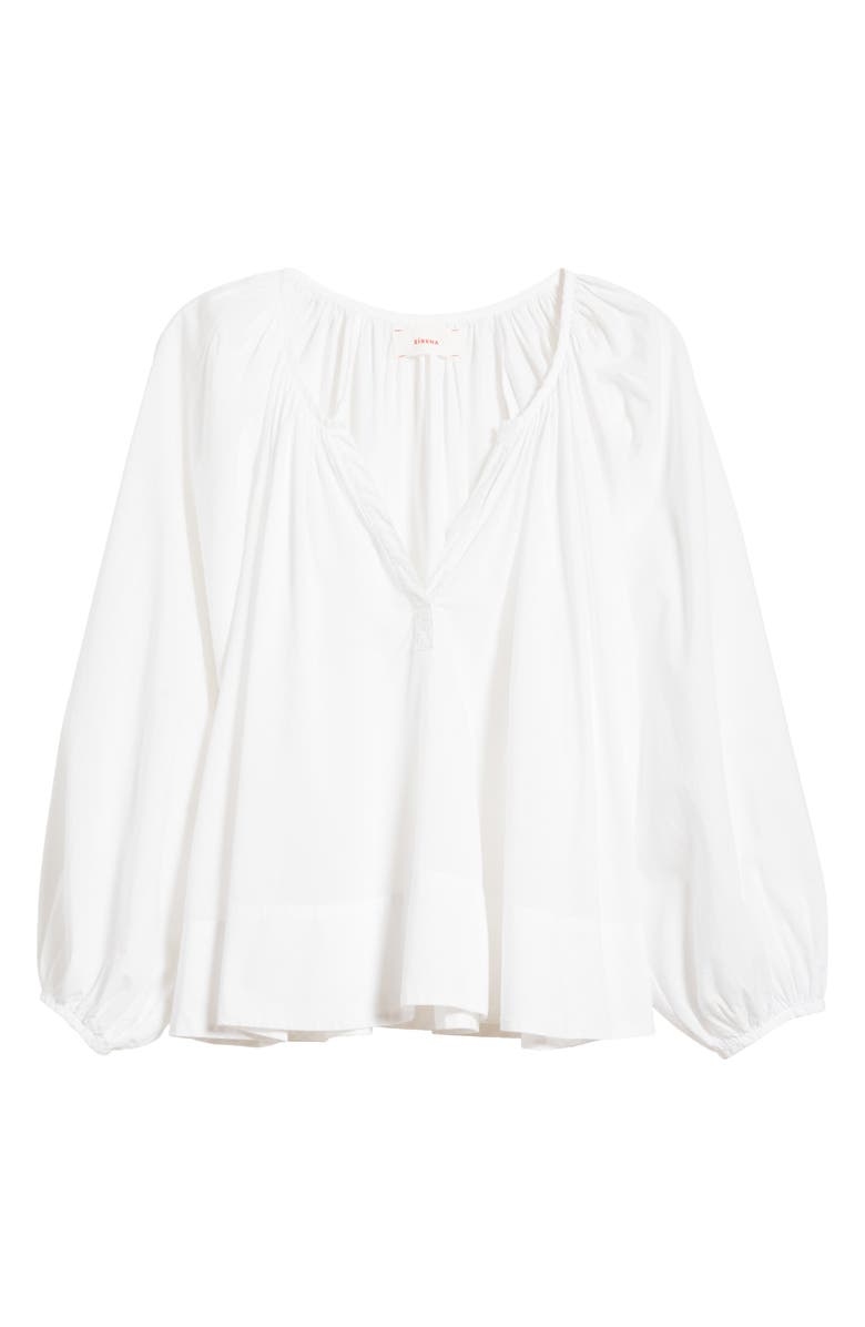 Harris Solid Cotton Peasant Top