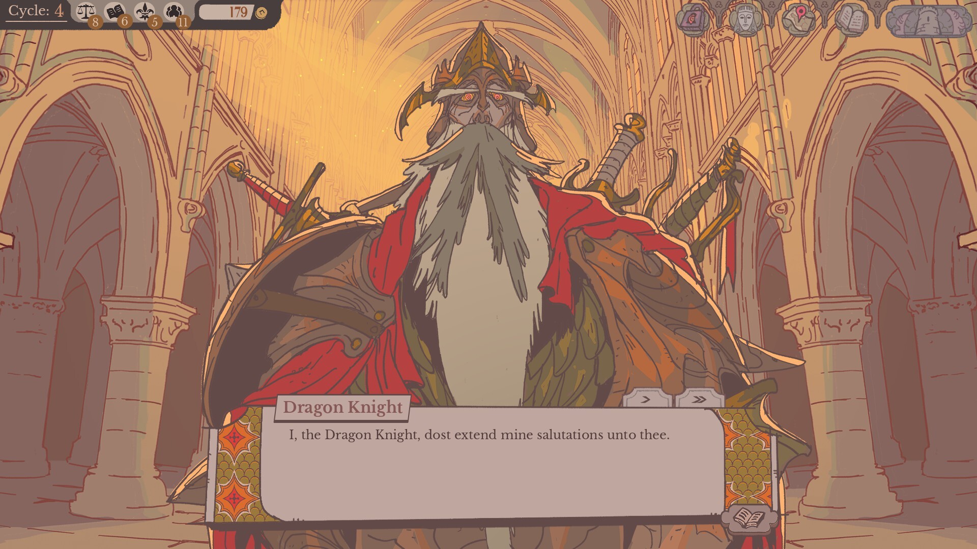 The Dragon Knight approaches. 