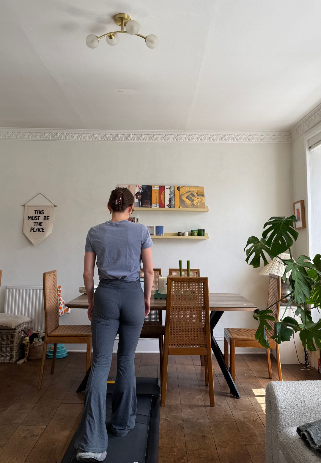 Health Editor Ally Head's walking pad work from home set up