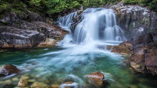 Lower Falls at Golden Creek Falls in British Columbia