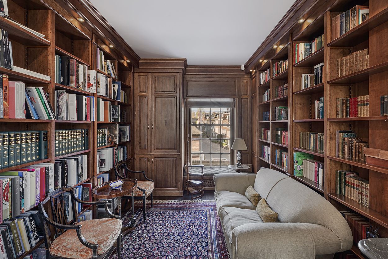 Library inside London home
