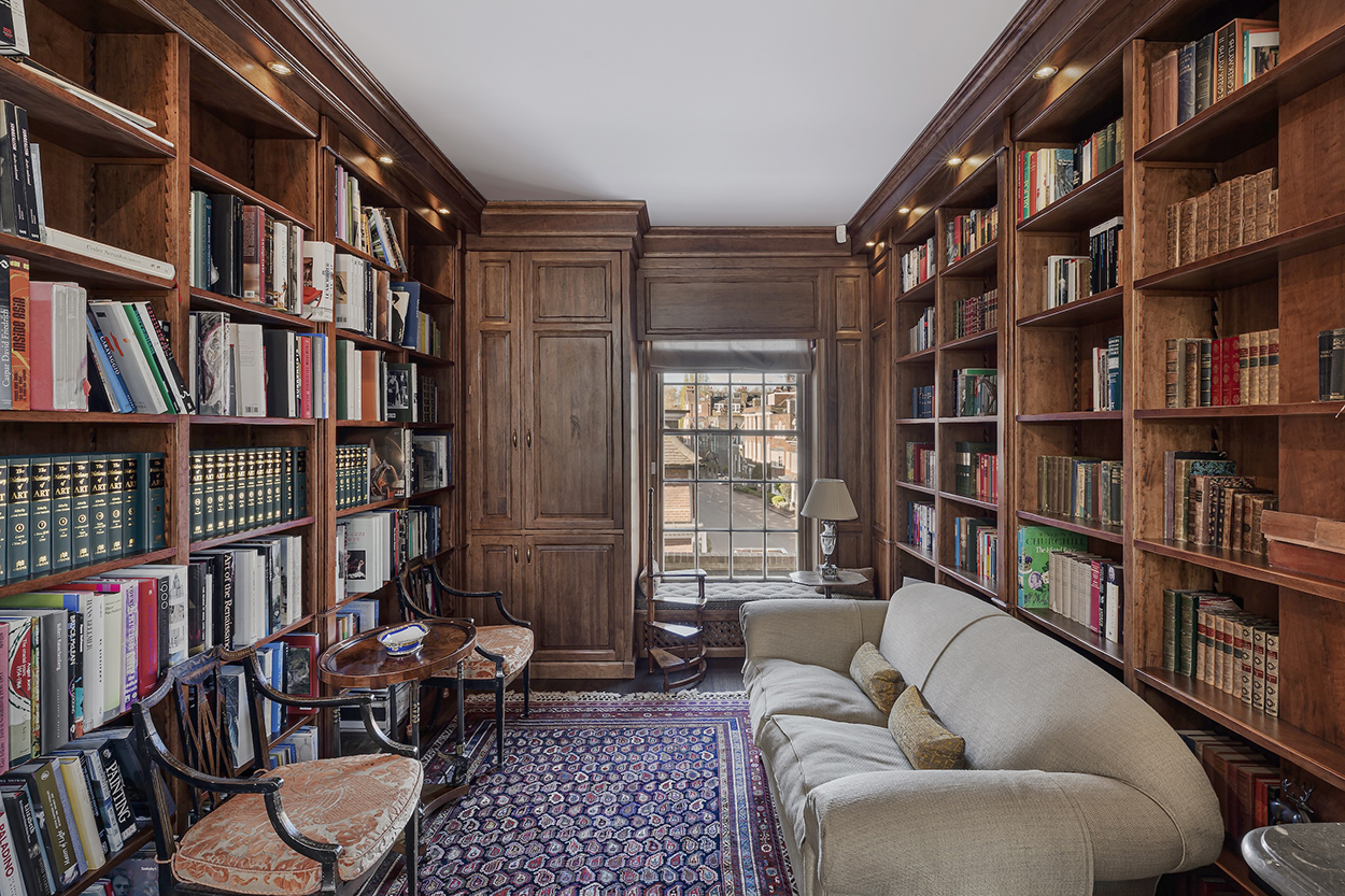 Library inside London home