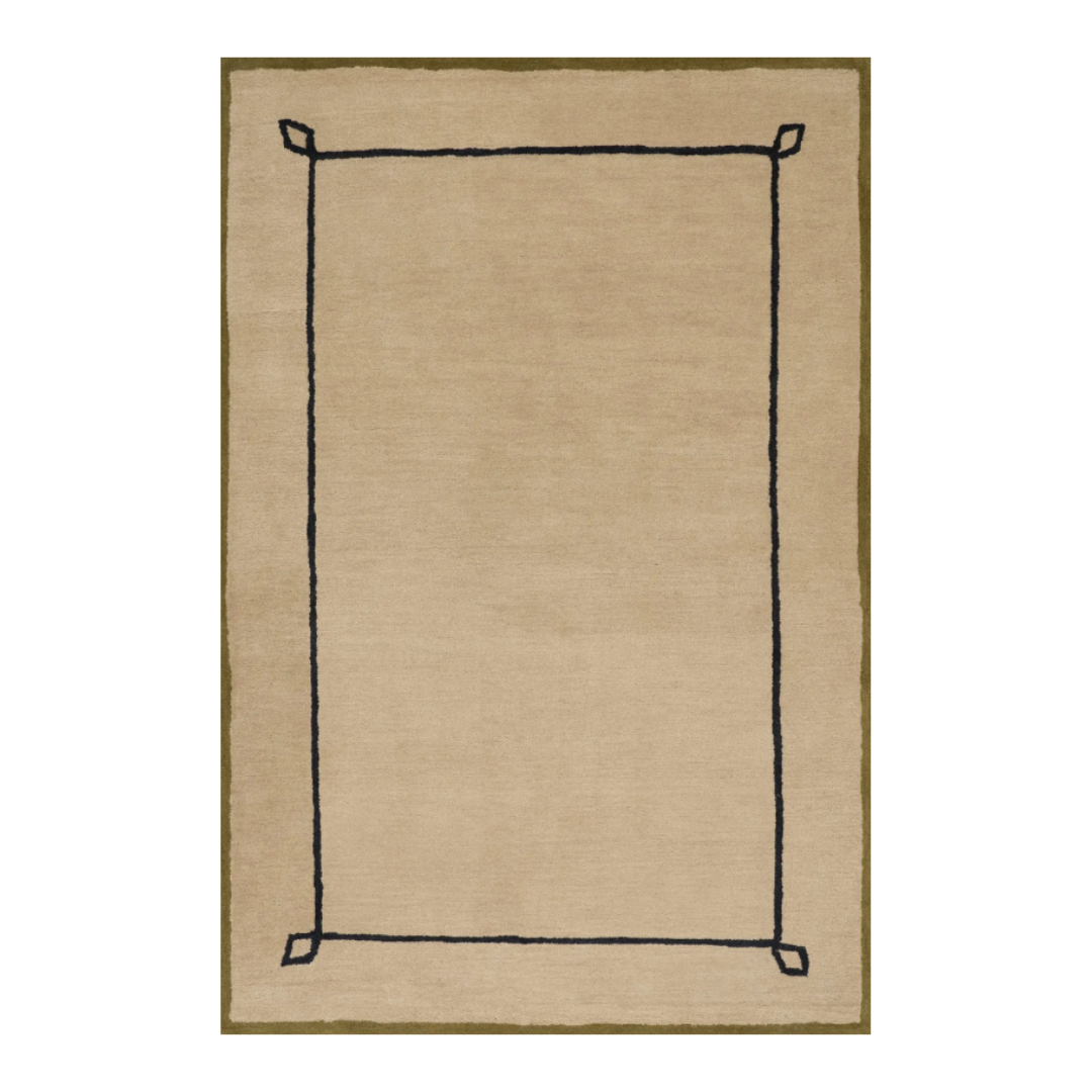 rugsusa, Serge Bordered Wool Cozy Rug