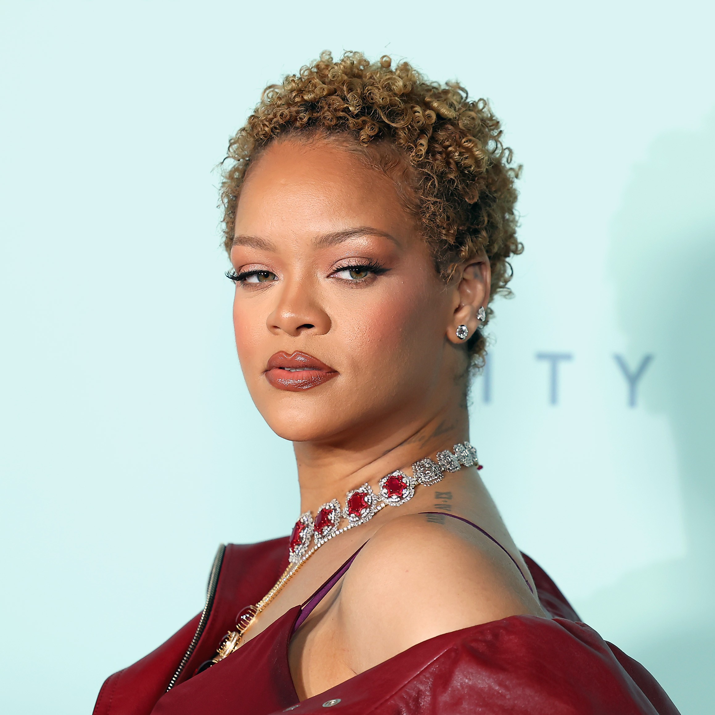 Rihanna with her caramel honey highlights.