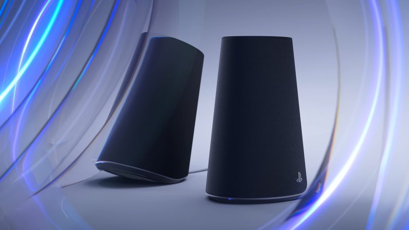 The Pulse Elevate wireless speakers are shown connected to various devices, including a PS5, a desktop gaming PC, and a PlayStation Portal.