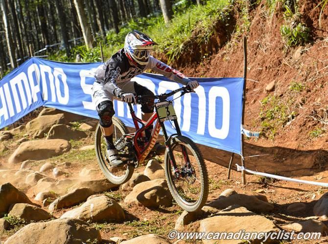 Junior men's downhill World Cup winner Luca Shaw (SRAM/TLD Racing)