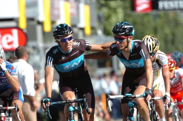 Edvald Boasson Hagen and Michael Barry (Team Sky)