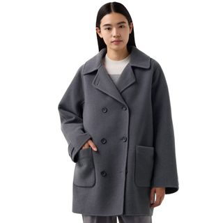 Wool Blend Half Coat