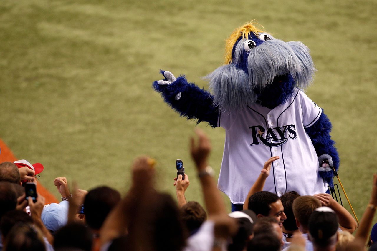 The Tampa Bay Ray&amp;#039;s mascot, Raymond.